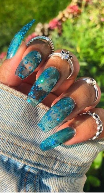Top 40+ Coffin Nails Ideas For This Summer- 2021 - Page 13 of 40